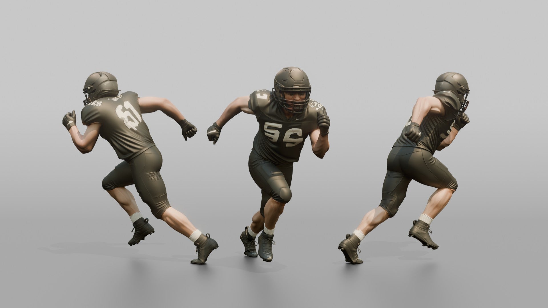 Linebacker Sprinting to Close on a Ball Carrier