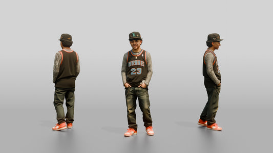 Latino Teen in Layered Urban Jersey
