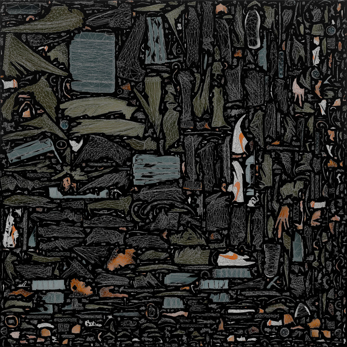 Young Black Man Waving and Smiling Pulling Rolling Suitcase - UV layout, base color map