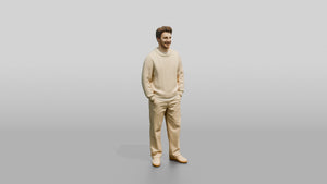 Cozy Oversized Casual Man 01 - 3D character model, view 1