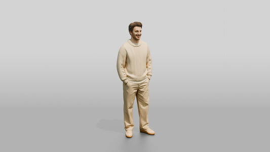 Cozy Oversized Casual Man 01 - 3D character model, view 1