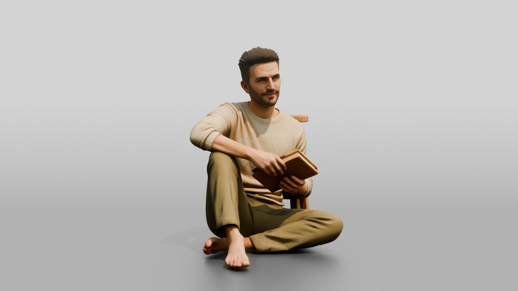 Man Sitting with a Book
