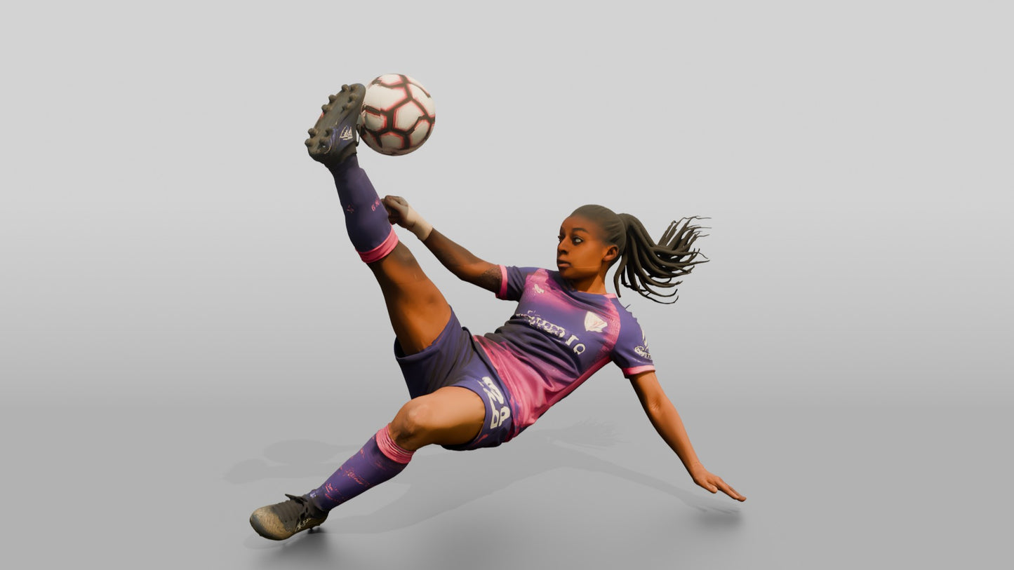 Soccer Player Overhead Bicycle Kick