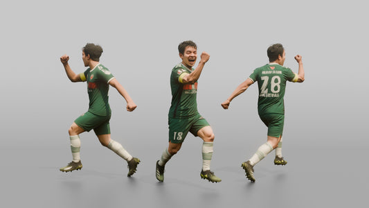 Japanese Player Pumping His Fist in Celebration