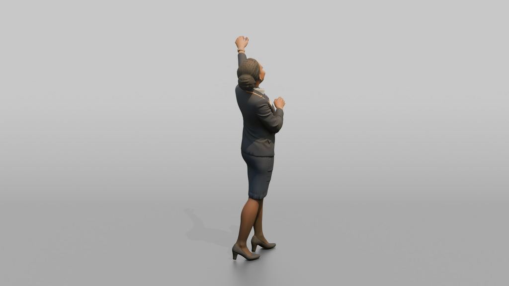 Middle Eastern Flight Attendant Pushing a Serving Trolley