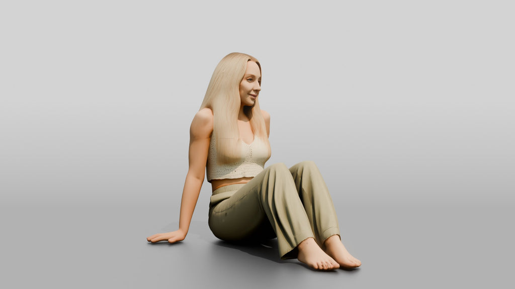Woman Seated on the Floor