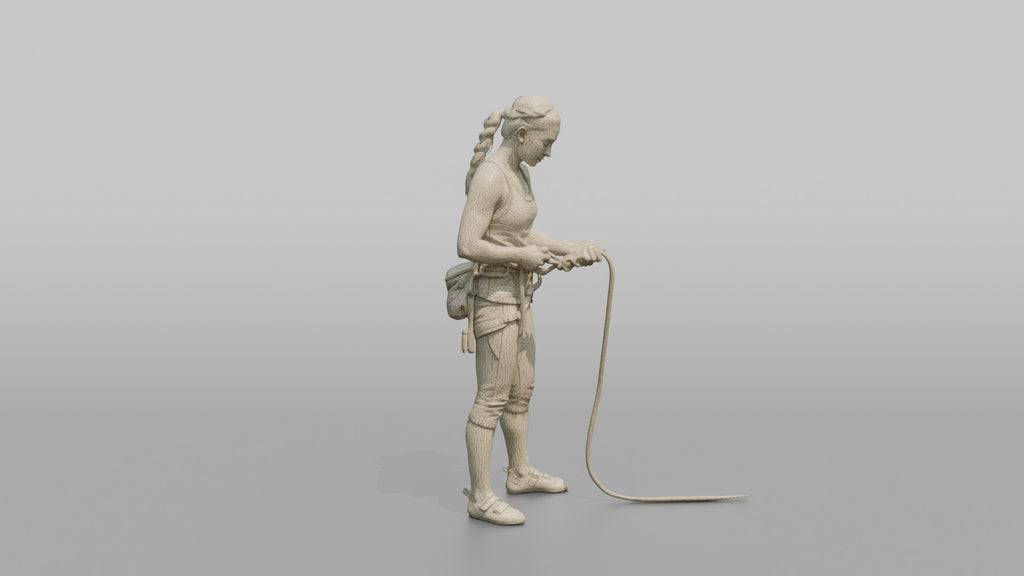 Climber Tying a Figure-Eight Knot