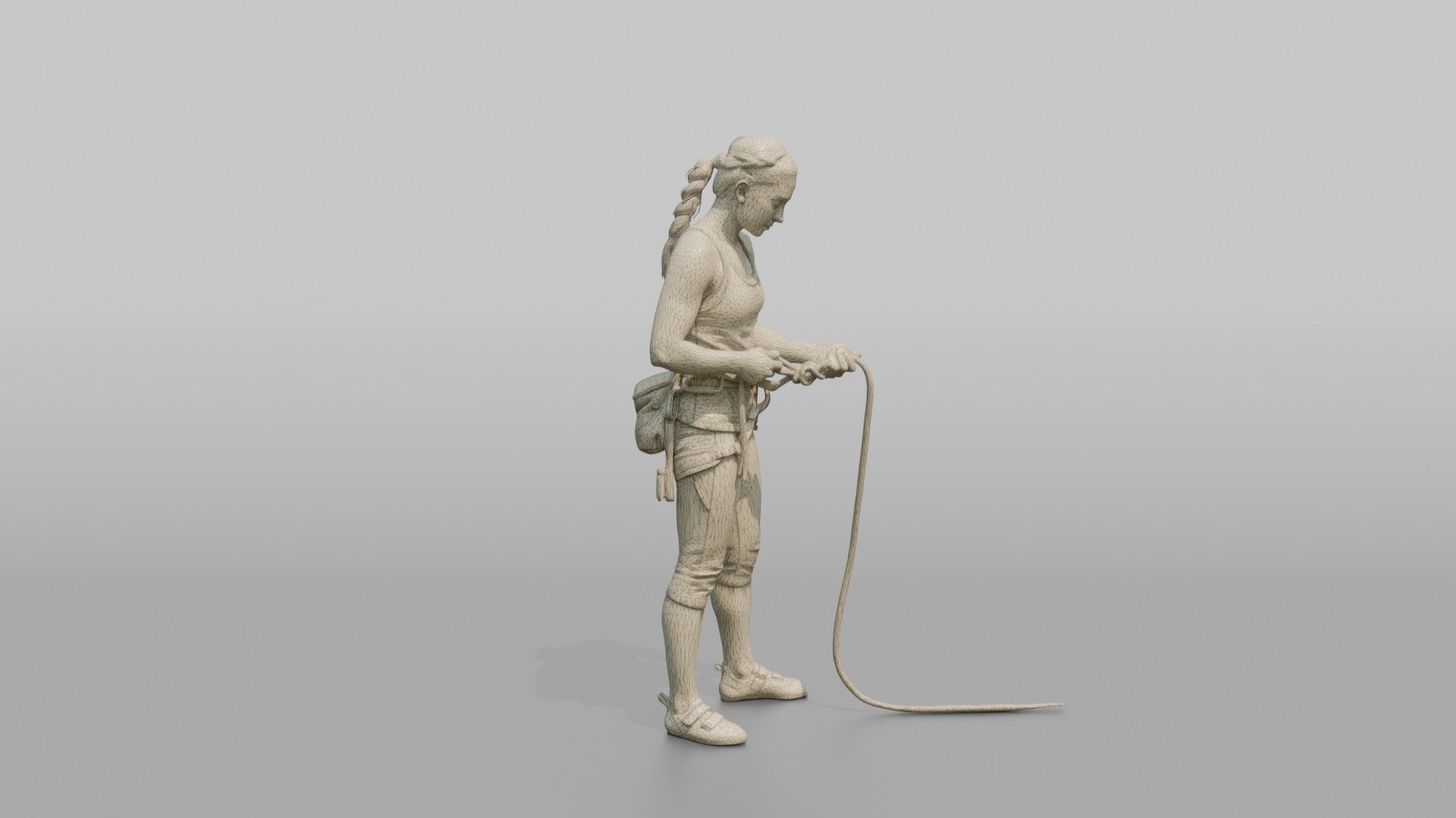 Climber Tying a Figure-Eight Knot