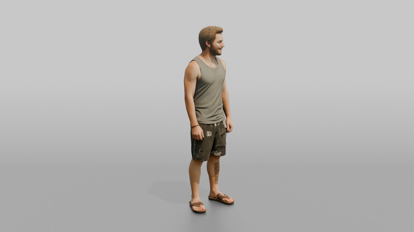 Vacationer Wearing Tank Top