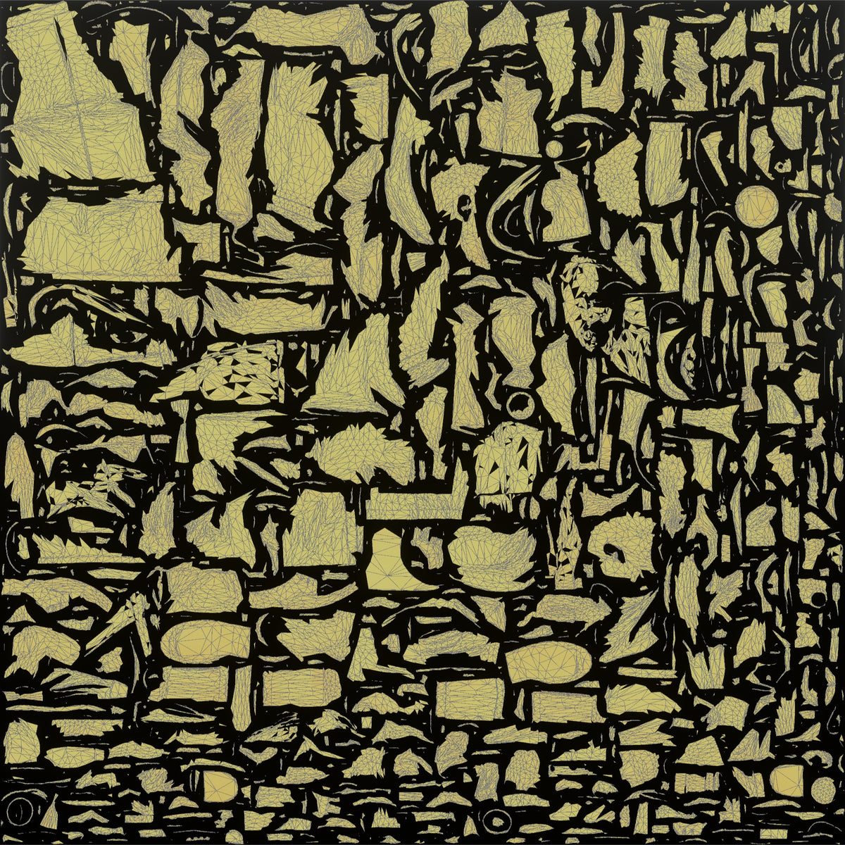 Bartender Man Holding A Jigger And A Bottle - UV layout, metallic roughness map