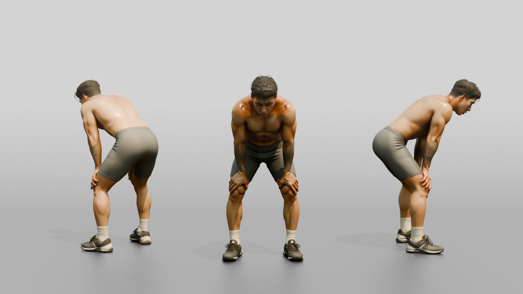 Man Panting After Heavy Lift