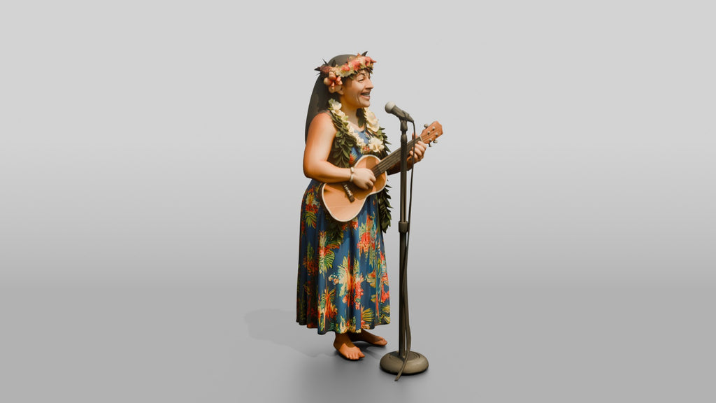 Ukulele Player Strumming and Singing