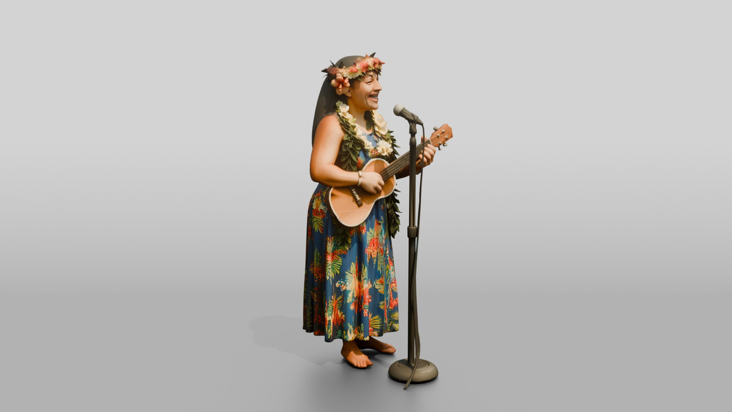 Ukulele Player Strumming and Singing