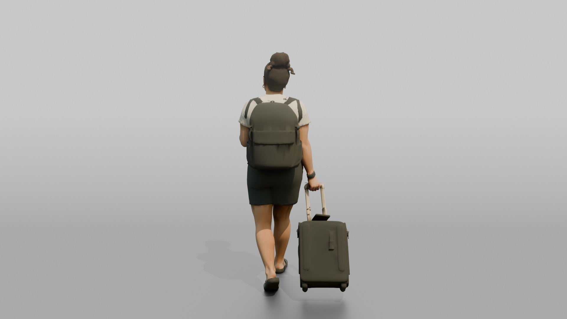 Traveler Carrying Coffee To The Gate