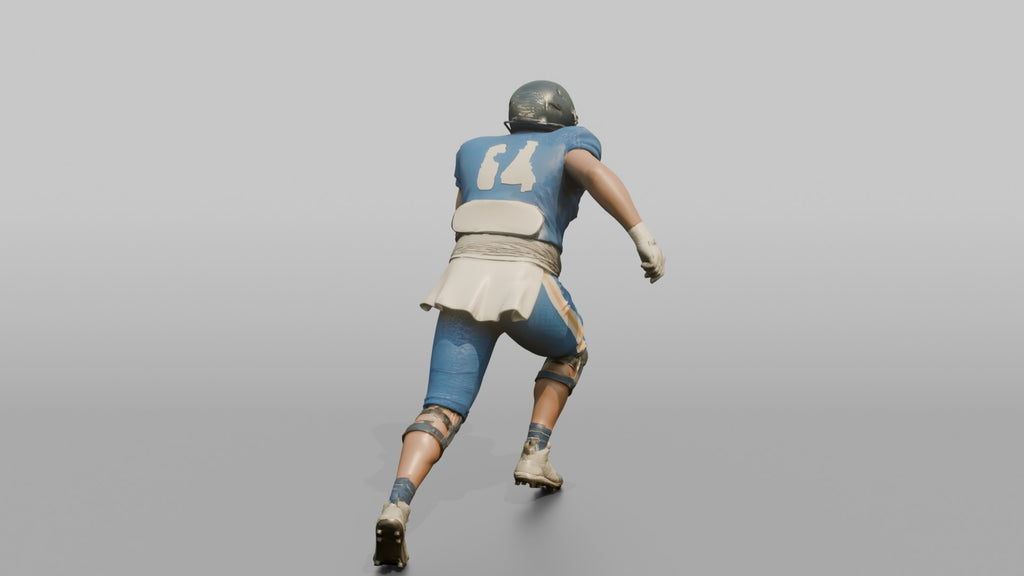 Offensive Lineman Pulling on a Sweep Play