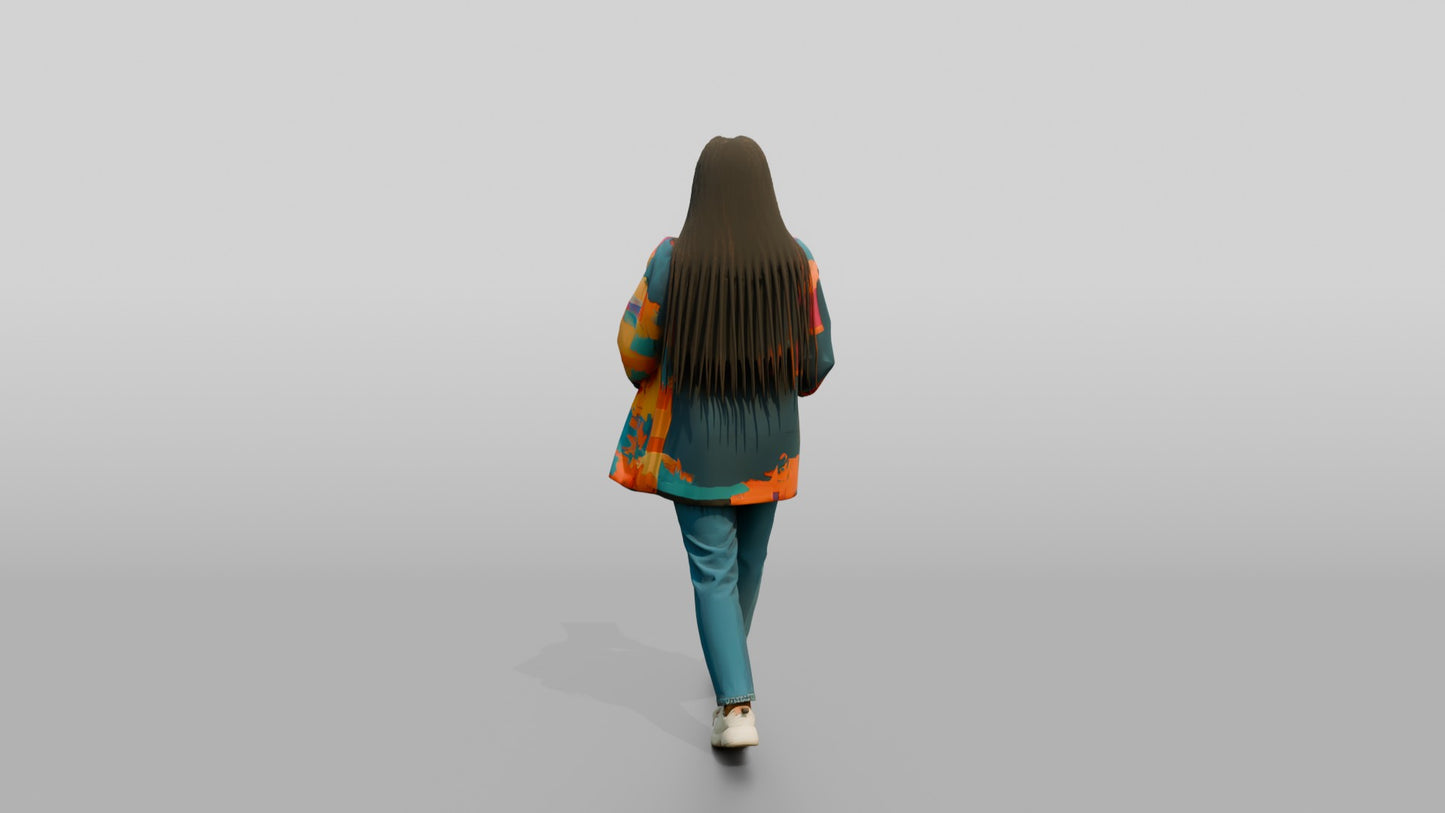Businesswoman Walking with a Tablet
