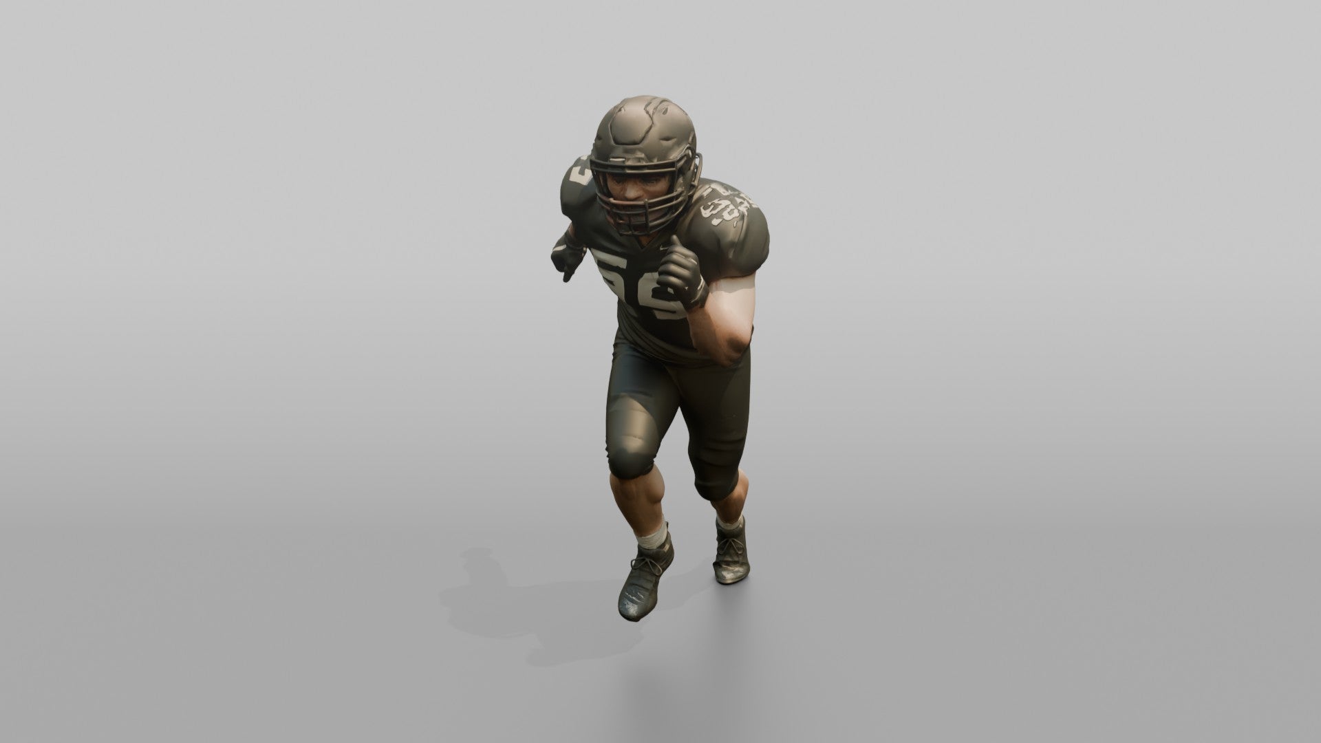 Linebacker Sprinting to Close on a Ball Carrier