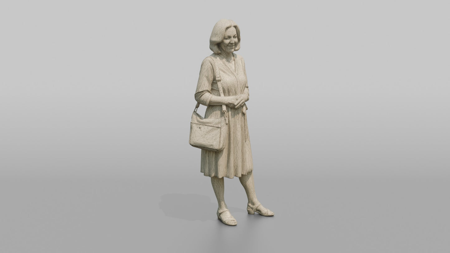 Dutch Grandmother in a Pastel Summer Dress