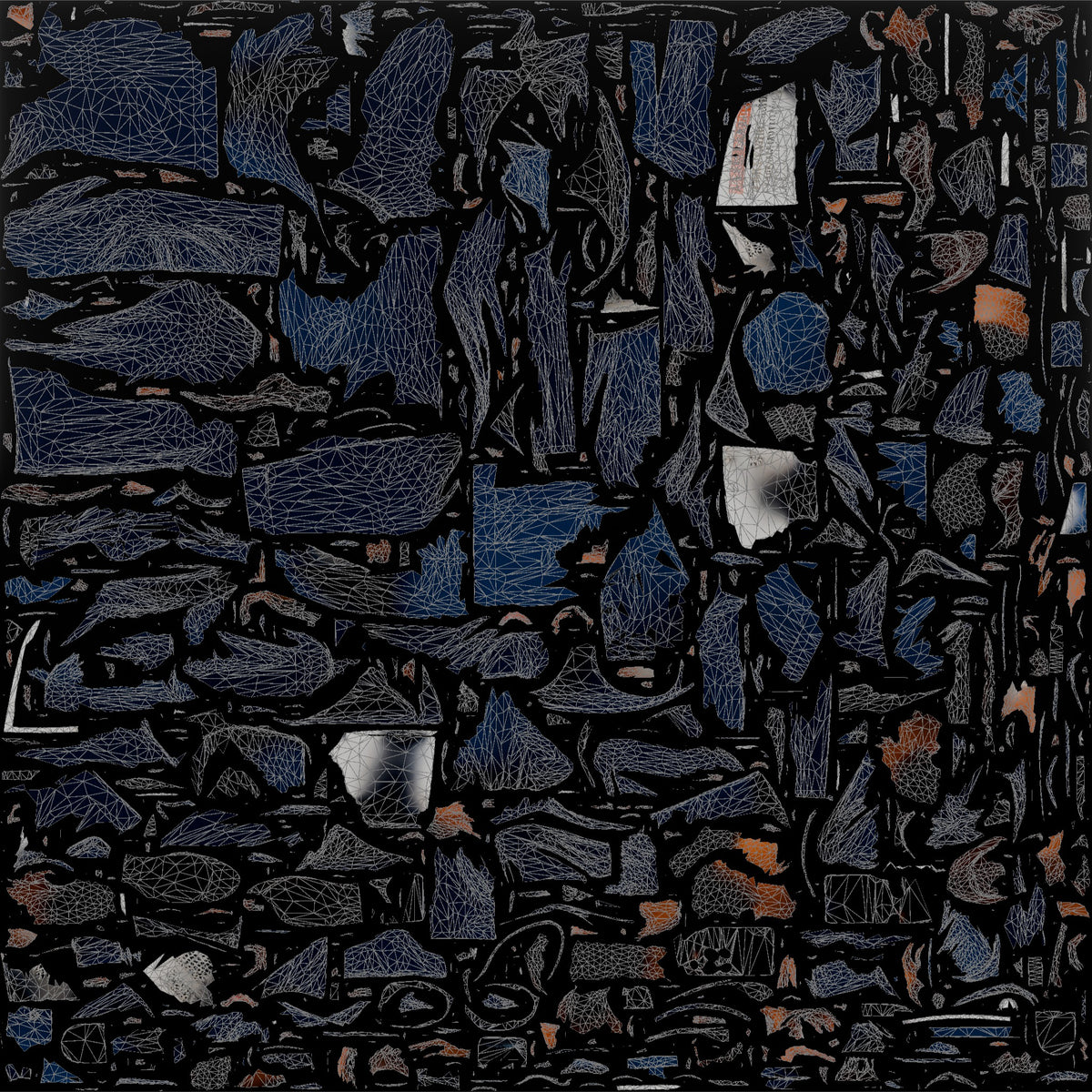 African Man in a Senator-Style Suit Checking His Phone - UV layout, base color map