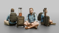 Traveler Sitting And Waiting At The Gate