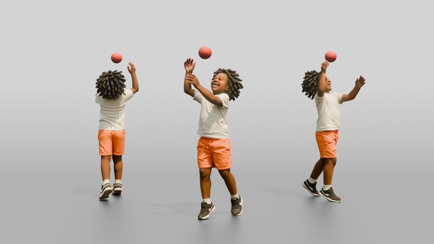 Stocky Maltese Boy Tossing a Red Ball in the Air