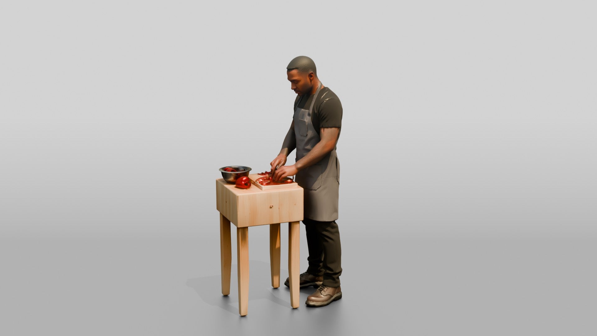 Chef Chopping Bell Peppers