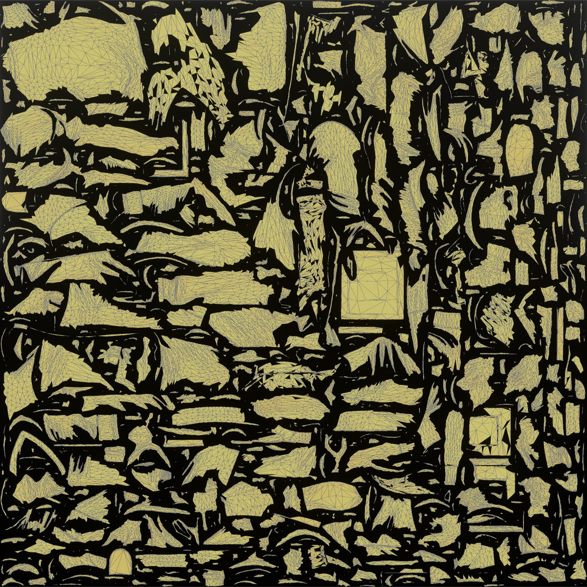 Man Customer Holding Up A Picture Frame To Inspect It Closely - UV layout, metallic roughness map