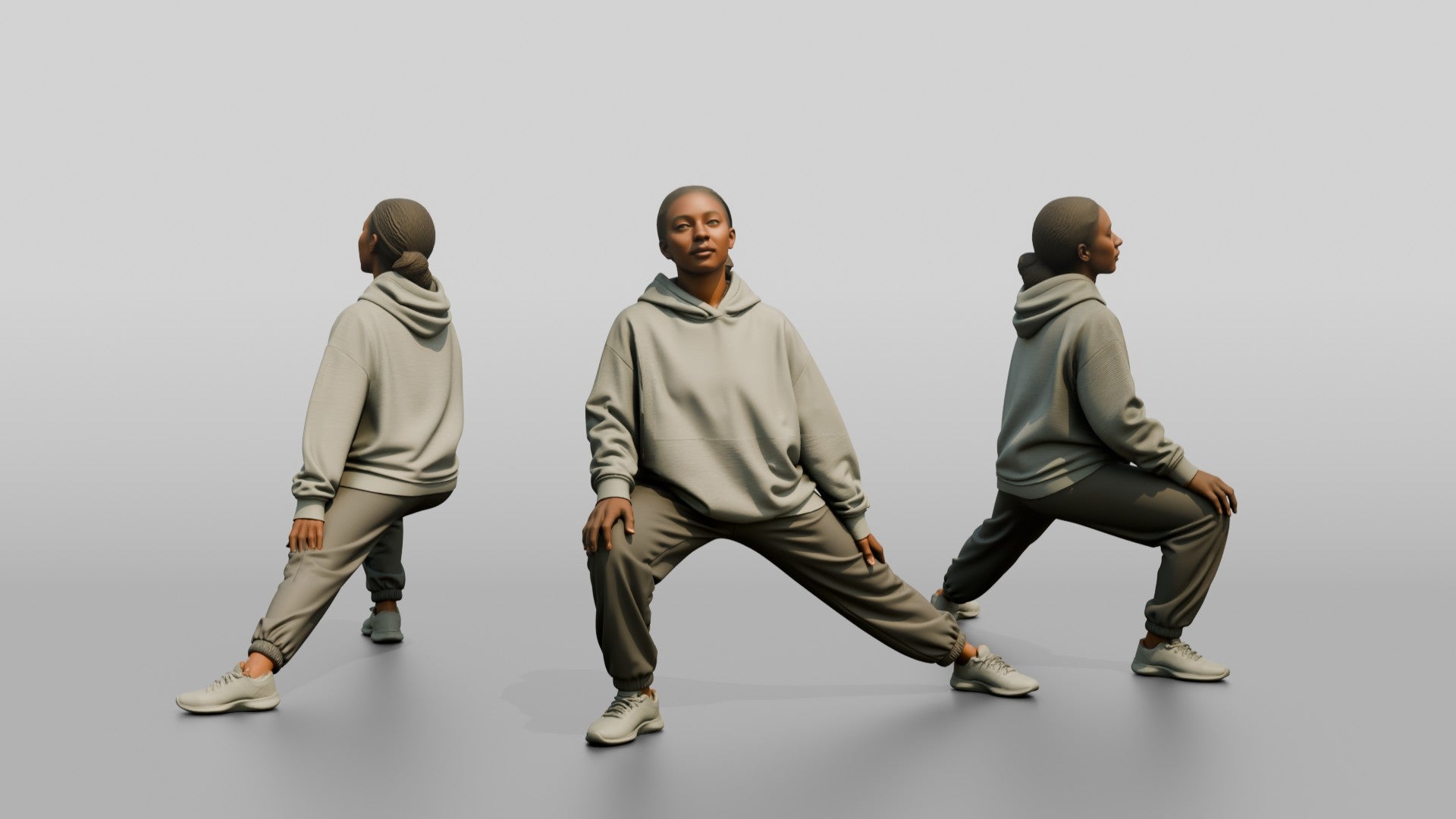 Woman in Deep Side Lunge