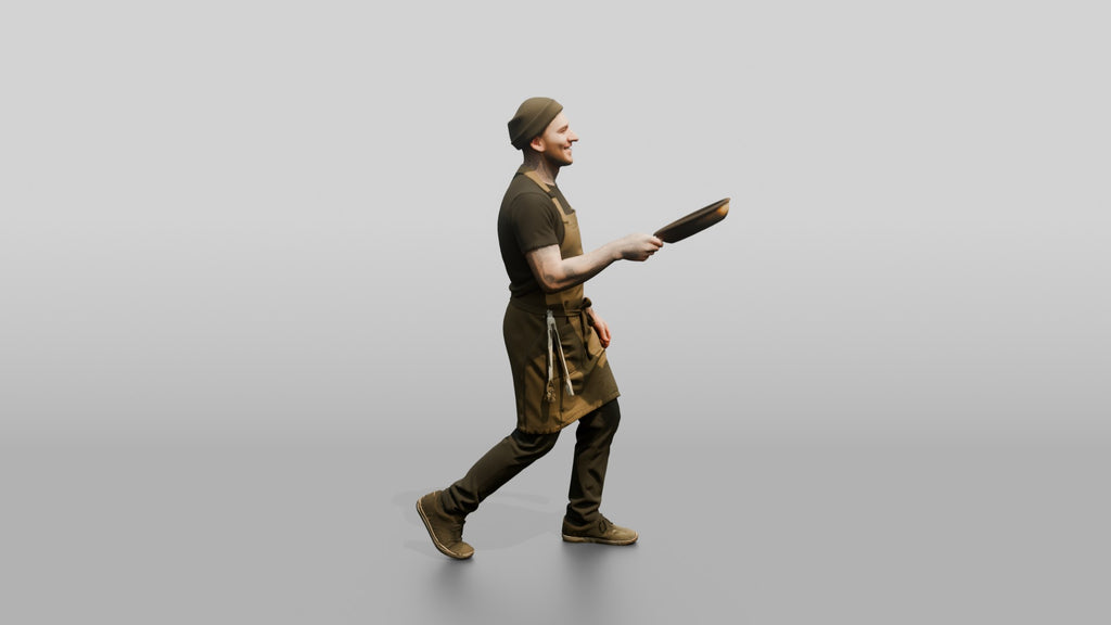 Line Cook Flipping a Pancake
