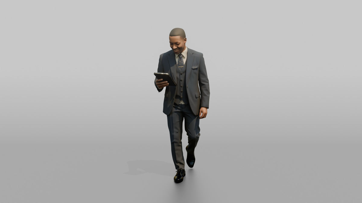 Southeast Asian Flight Attendant Serving Juice Cups - 3D character model, view 5
