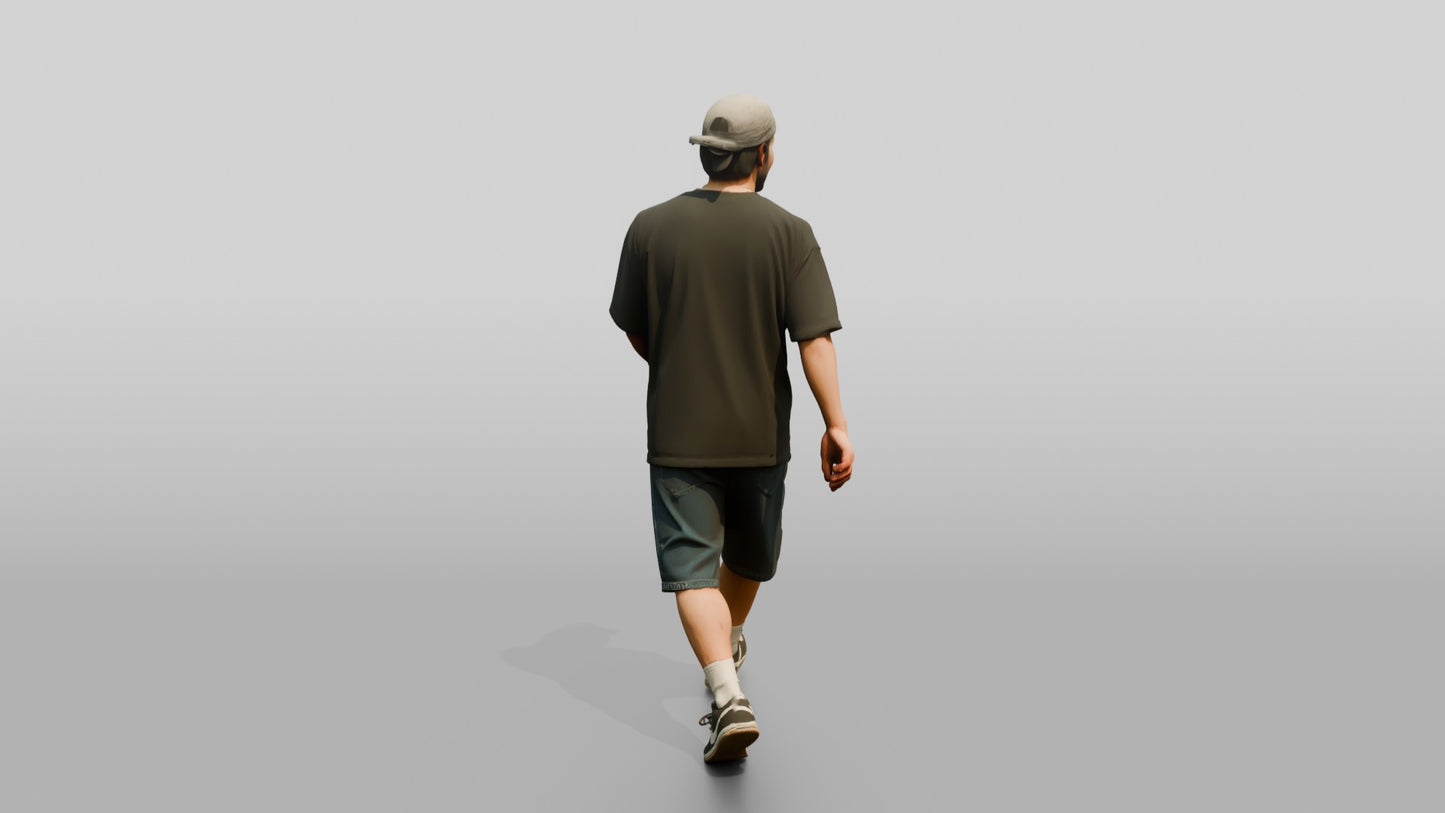 Latino Man Skating Down the Boardwalk