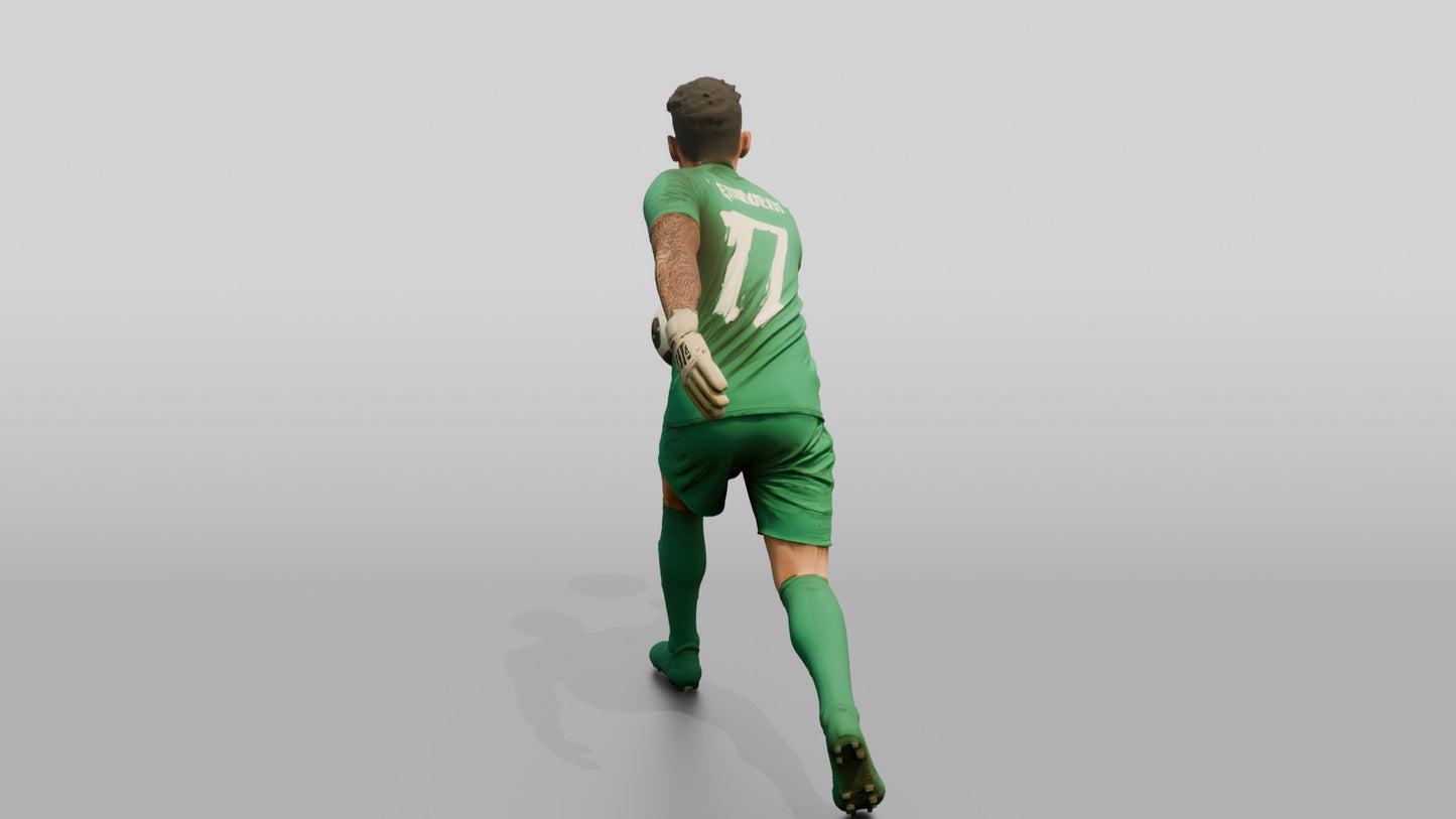 Goalkeeper Throwing the Ball Downfield