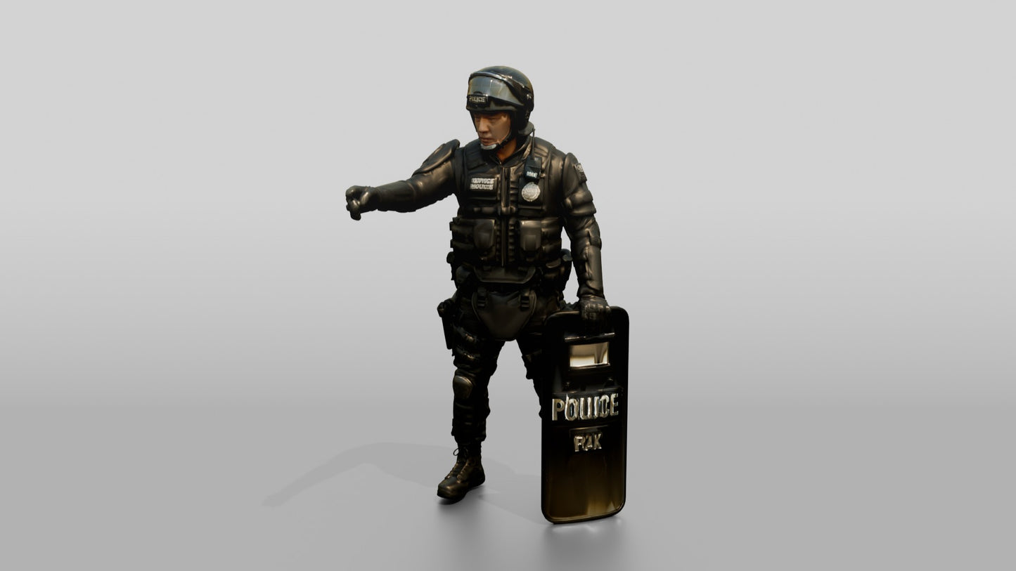 Riot Police Officer with Shield