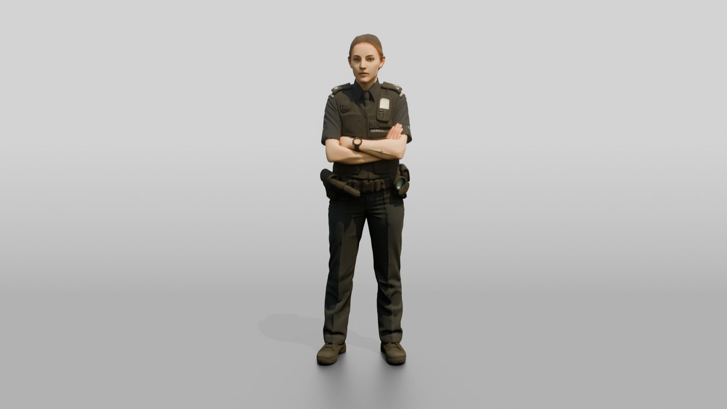 Female Police Officer Listening Attentively