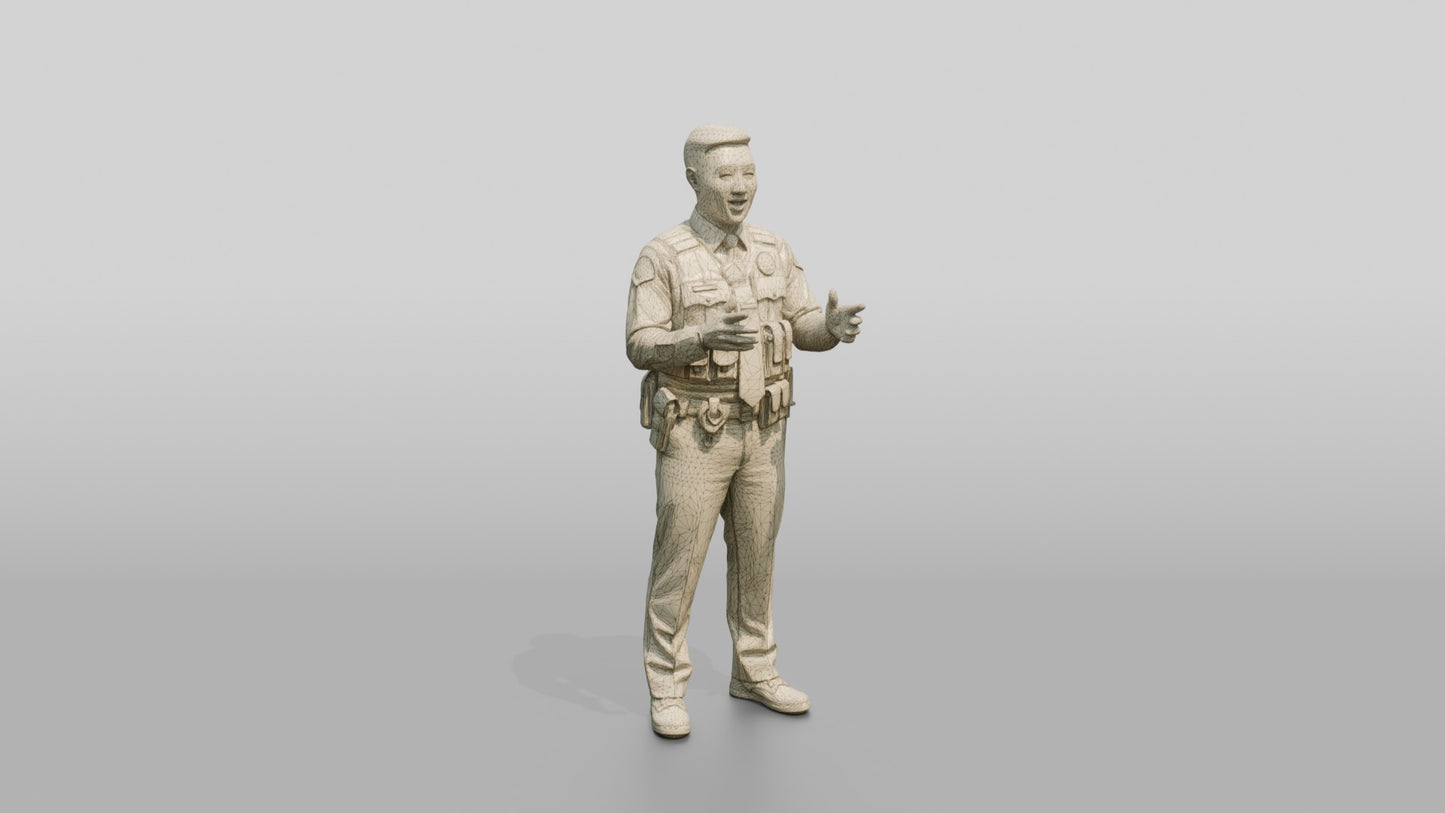 Police Officer Explaining a Point
