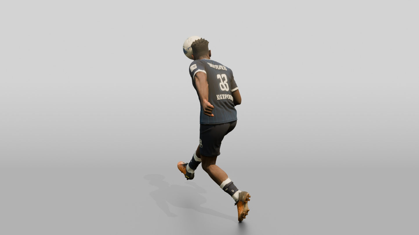 Soccer Player Powerful Header
