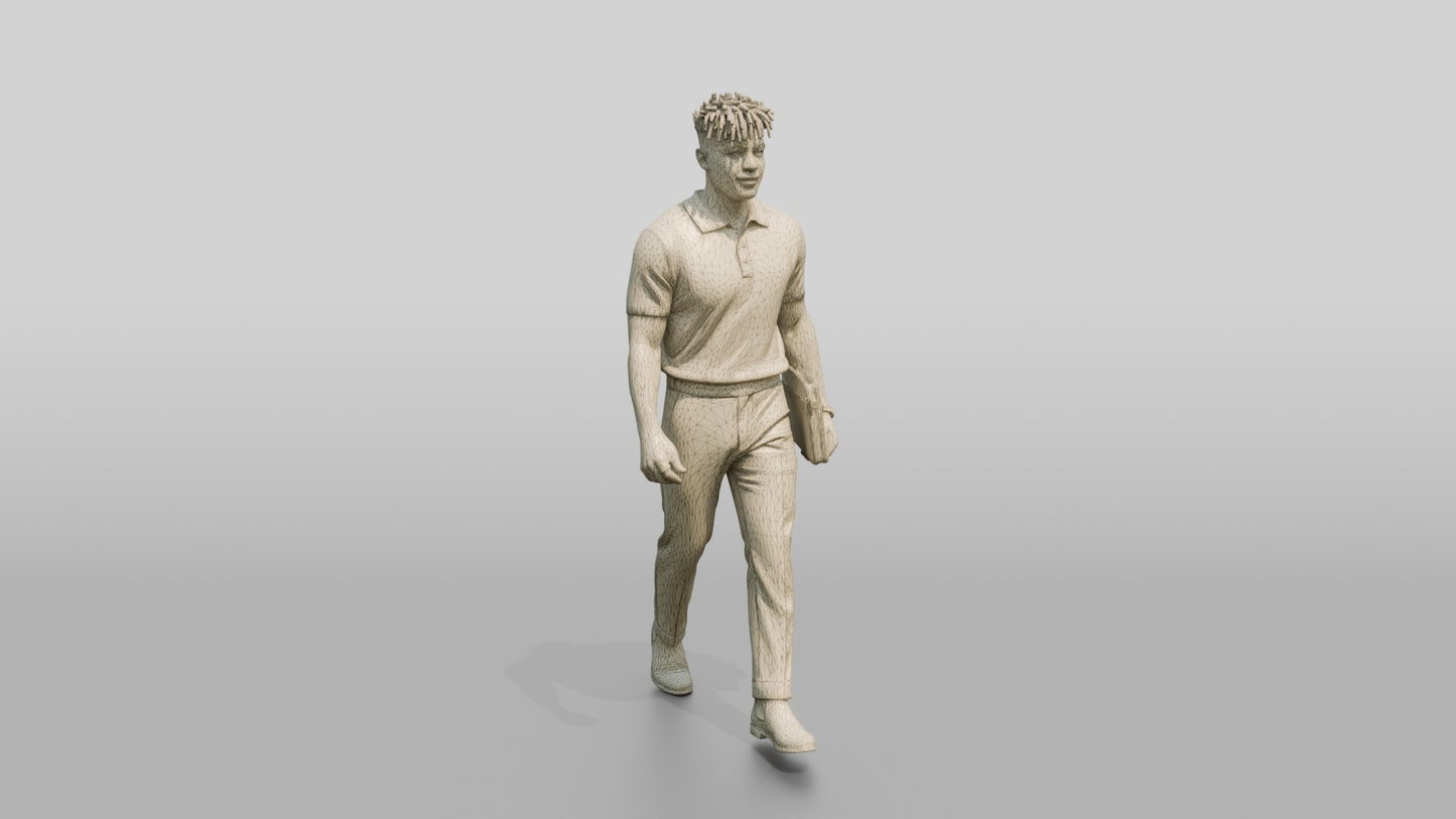 Office Worker Walking with a Folder