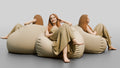 Woman Lounging on a Bean Bag