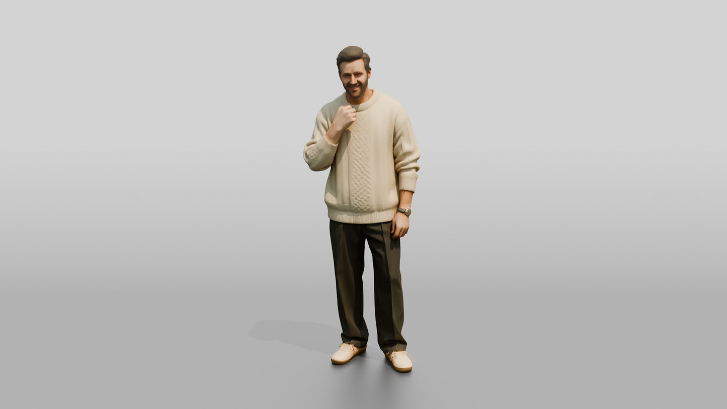 Cozy Oversized Casual Man 05