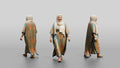 Plus-Size Middle-Aged Jordanian Woman in Hijab and Kaftan