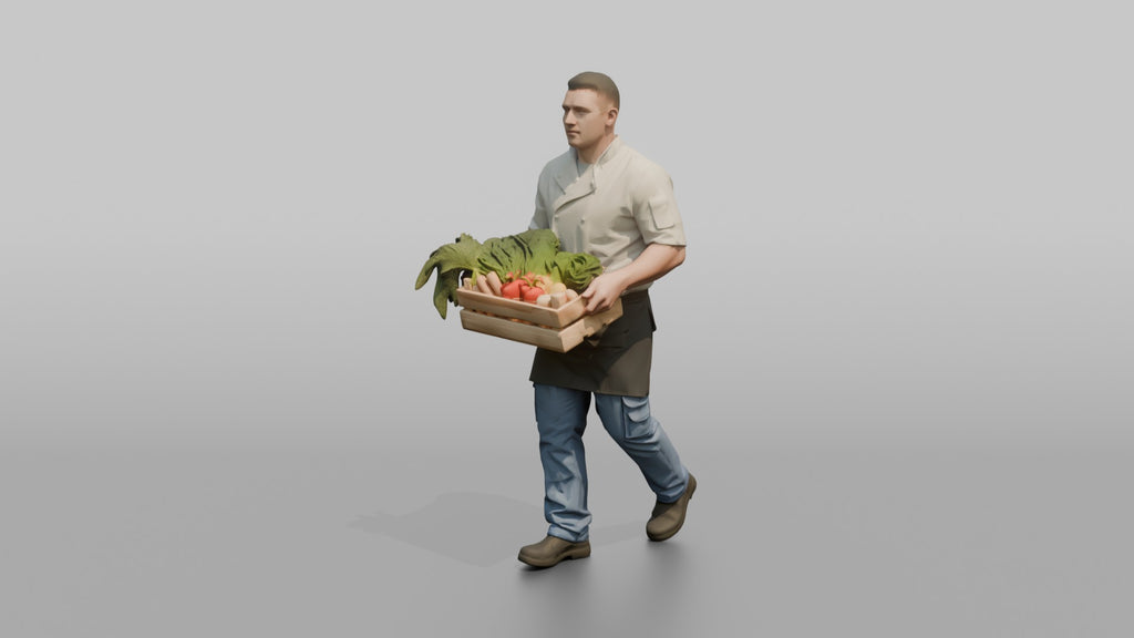 Ship's Cook Carrying Fresh Vegetables to the Galley