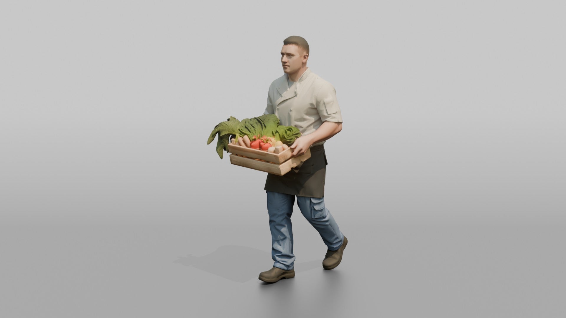 Ship's Cook Carrying Fresh Vegetables to the Galley