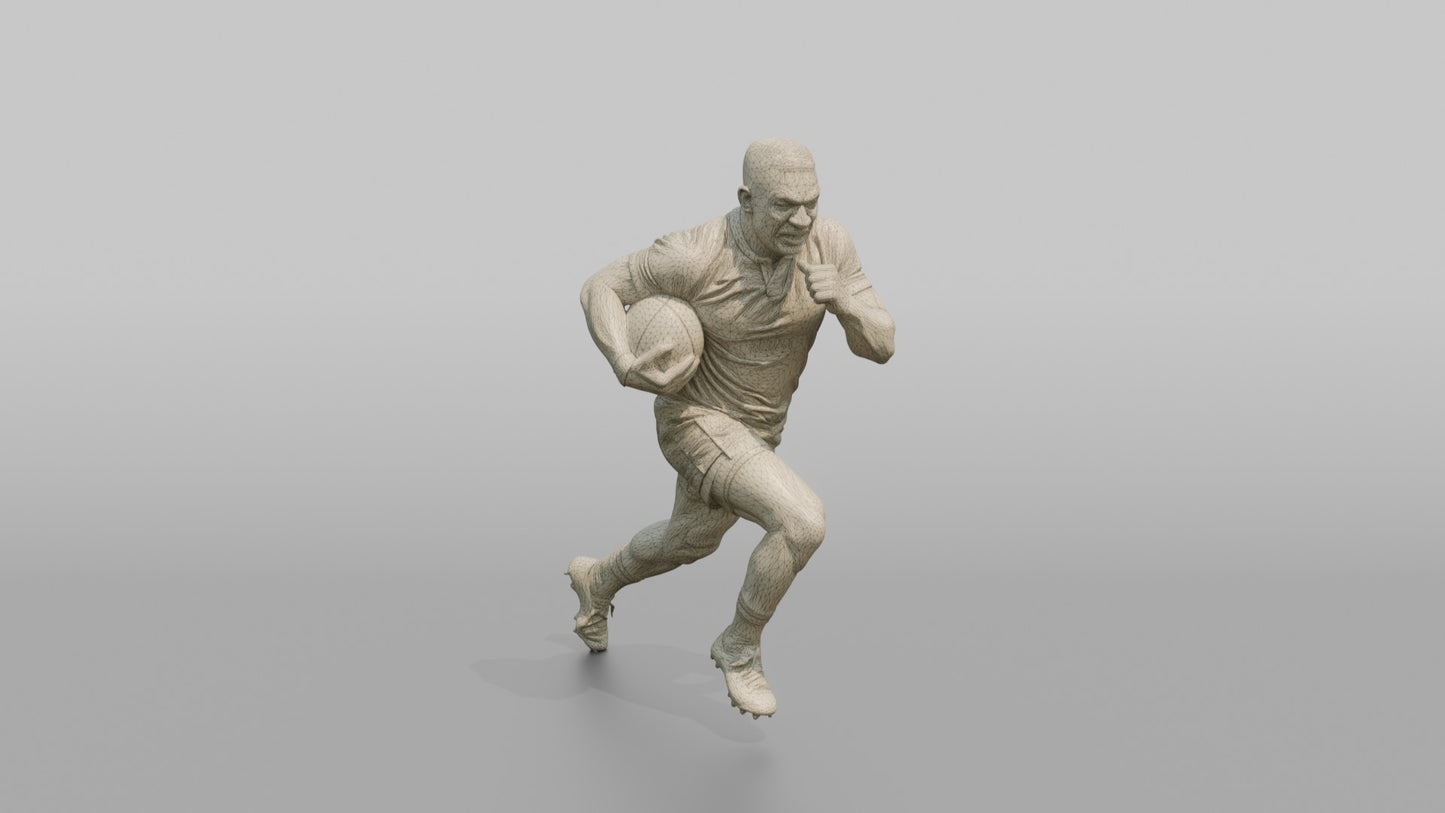 South African Winger Sprinting with the Ball