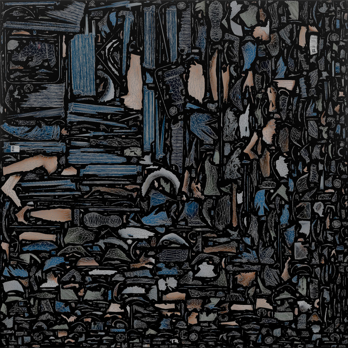 Traveler Resting On His Suitcase - UV layout, base color map