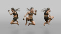 MMA Fighter Aggressive Flying Knee