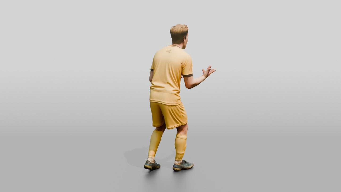 Soccer Player Shouting at the Referee