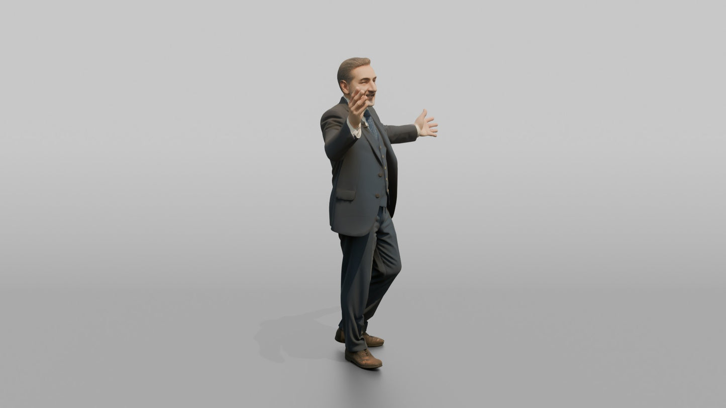 Wedding Guest Gesturing While Telling a Story
