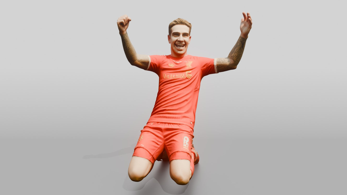 Soccer Player Knee Slide Celebration