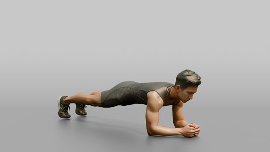 Fitness Influencer Man Holding A Plank Position - 3D character model