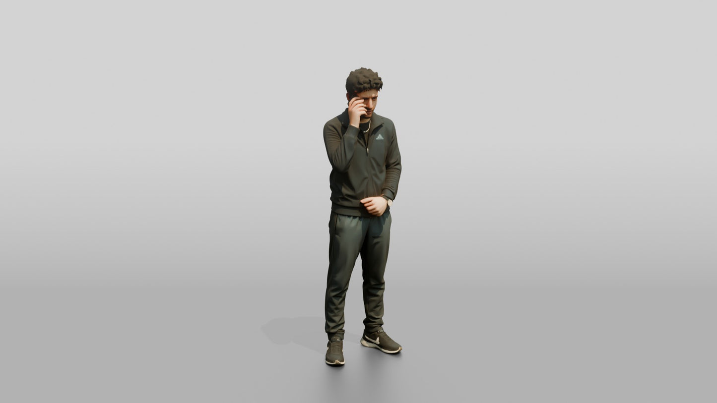 Middle Eastern Male On The Phone
